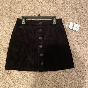 Black Corduroy Skirt